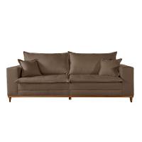 Sofá Matrix 02 Módulos De 100cm B25cm Meu Sofá Online B016 Veludo Marrom - 2