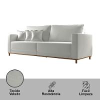 Sofá Djon 02 Módulos De 80cm B20cm Meu Sofá Online B026 Veludo Prata - 6