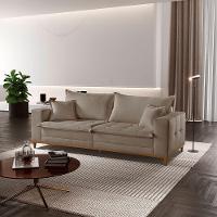 Sofá Matrix 02 Módulos De 100cm B25cm Meu Sofá Online B002 Veludo Capuccino - 1