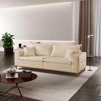 Sofá Matrix 02 Módulos De 80cm B25cm Meu Sofá Online A294 Linho Creme - 1