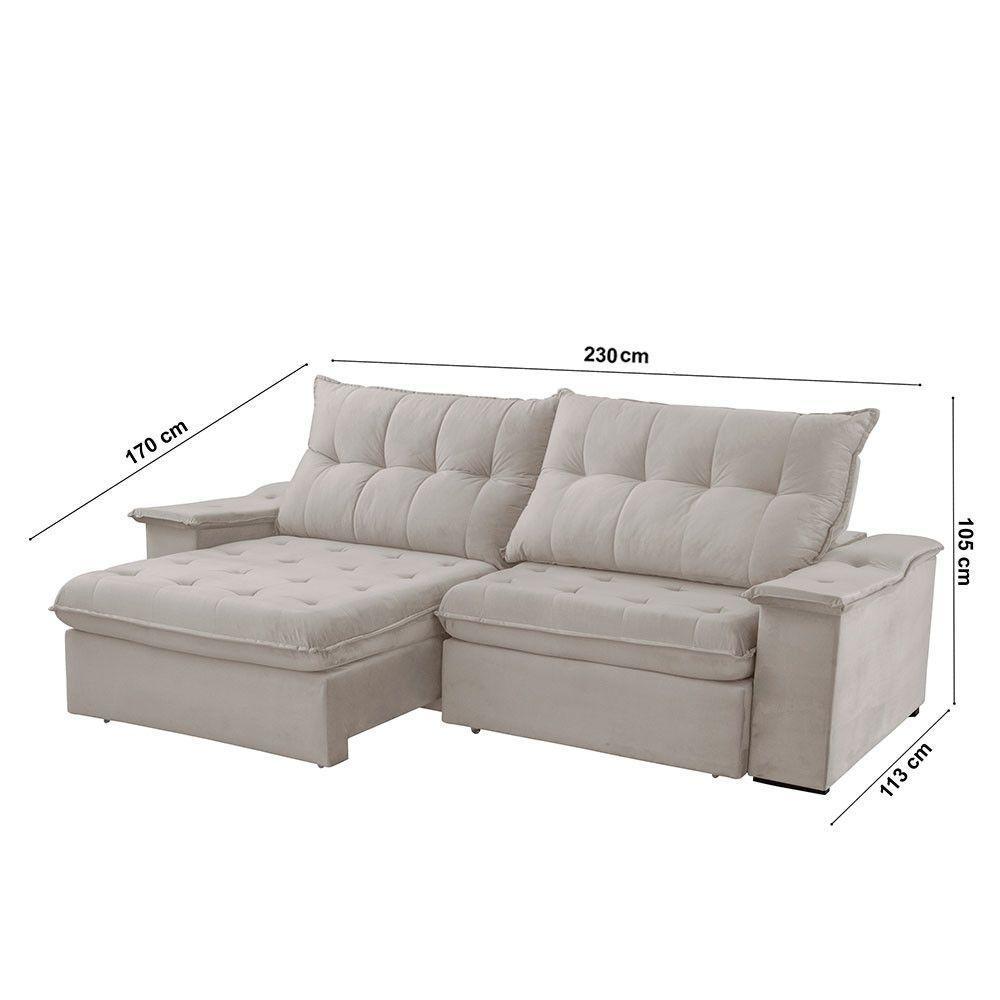 Sofá Lua Veludo 02 Módulos 90 Cm B25cm Meu Sofá Online B026 Veludo Prata - 6