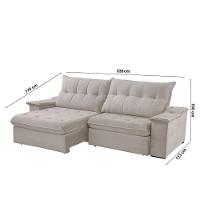 Sofá Lua Veludo 02 Módulos 90 Cm B25cm Meu Sofá Online B026 Veludo Prata - 6