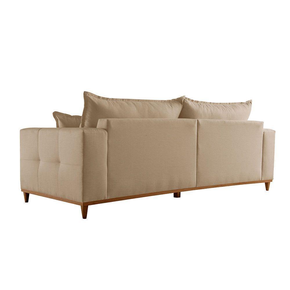 Sofá Matrix 02 Módulos De 100cm B25cm Meu Sofá Online A226 Linho Bege - 3