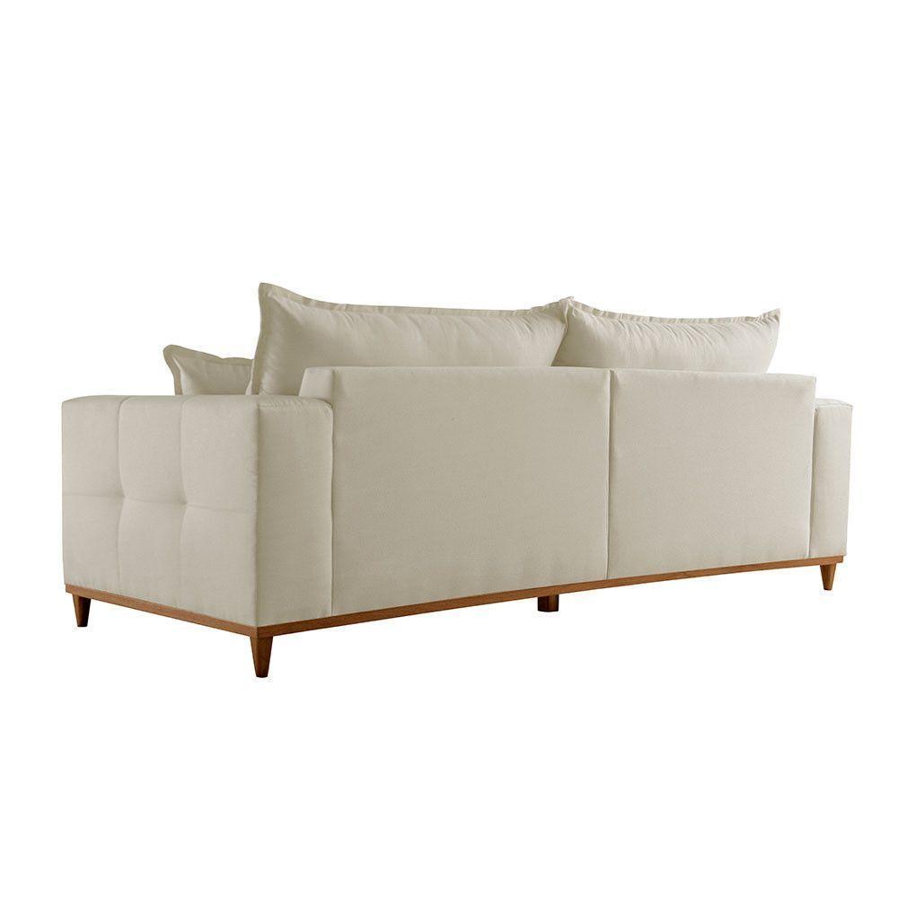 Sofá Matrix 02 Módulos De 80cm B25cm Meu Sofá Online A302 Linho Branco - 4
