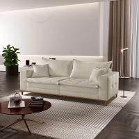 Sofá Matrix 02 Módulos De 80cm B25cm Meu Sofá Online A302 Linho Branco - 1