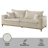 Sofá Matrix 02 Módulos De 80cm B25cm Meu Sofá Online A302 Linho Branco - 6