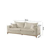 Sofá Matrix 02 Módulos De 90cm B25cm Meu Sofá Online A302 Linho Branco - 3