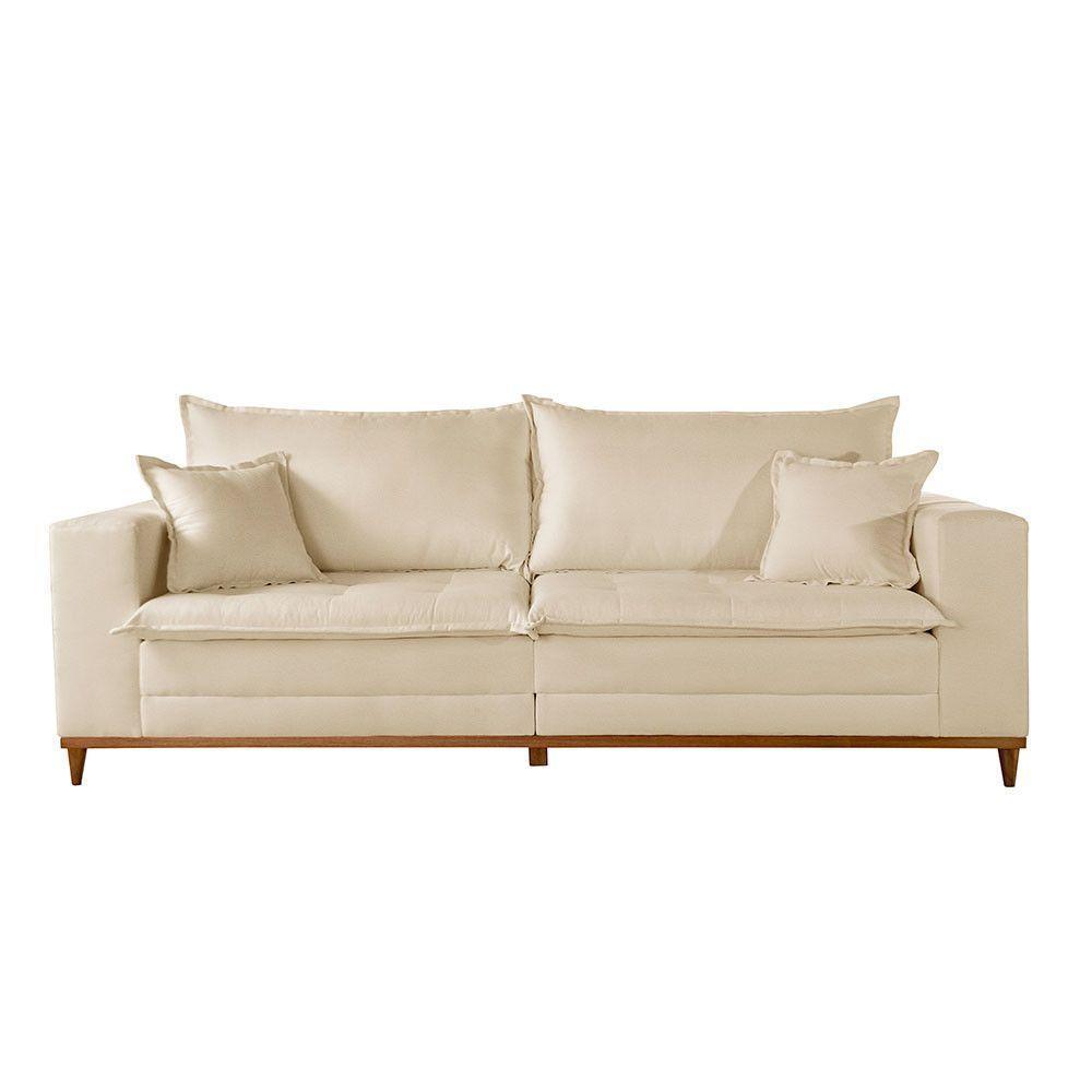 Sofá Matrix 02 Módulos De 100cm B25cm Meu Sofá Online A294 Linho Creme - 7