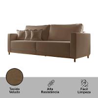 Sofá Djon 02 Módulos De 80cm B20cm Meu Sofá Online B016 Veludo Marrom - 3