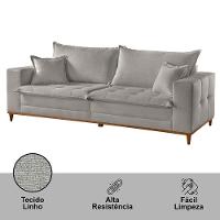 Sofá Matrix 02 Módulos De 90cm B25cm Meu Sofá Online A230 Linho Cinza - 6