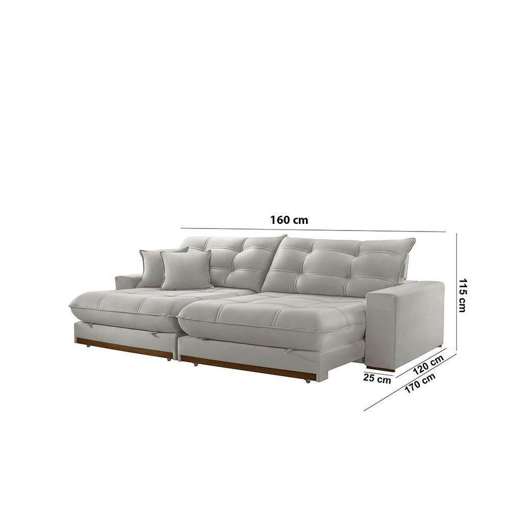 Sofá Duque Dois Módulos De 80cm B25cm Meu Sofá Online B026 Veludo Prata - 6