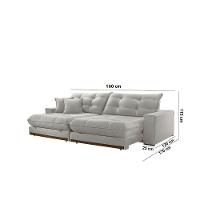 Sofá Duque Dois Módulos De 80cm B25cm Meu Sofá Online B026 Veludo Prata - 6