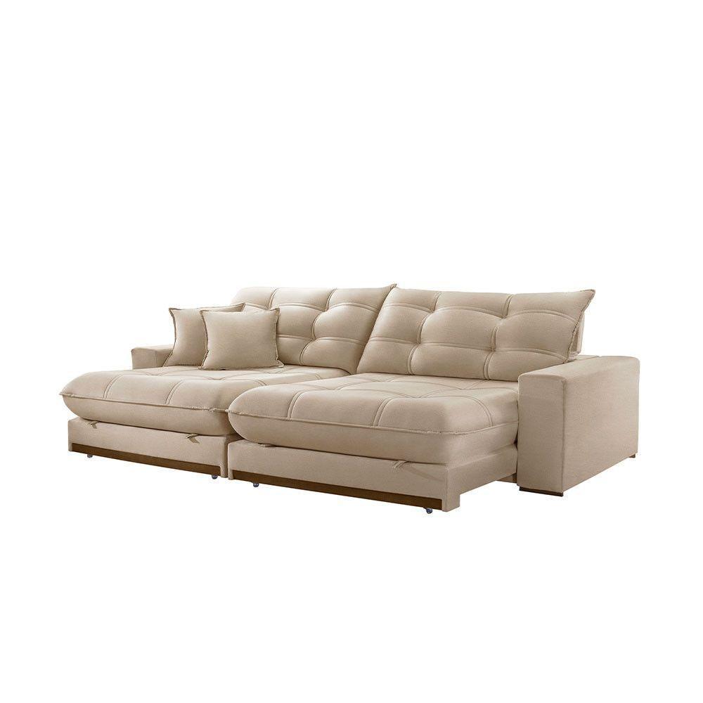Sofá Duque Dois Módulos De 80cm B25cm Meu Sofá Online A294 Linho Creme - 4