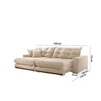 Sofá Duque Dois Módulos De 80cm B25cm Meu Sofá Online A294 Linho Creme - 5