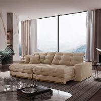 Sofá Duque Dois Módulos De 120cm B25cm Meu Sofá Online A226 Linho Bege - 1