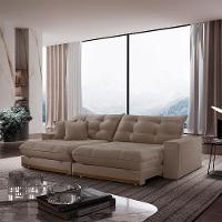 Sofá Duque Dois Módulos De 80cm B25cm Meu Sofá Online B002 Veludo Capuccino - 1