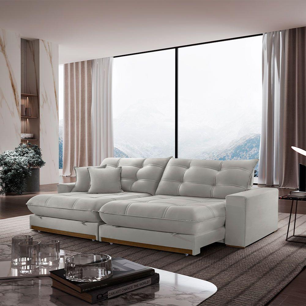 Sofá Duque Dois Módulos De 100cm B25cm Meu Sofá Online B026 Veludo Prata - 1