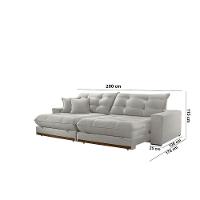 Sofá Duque Dois Módulos De 100cm B25cm Meu Sofá Online B026 Veludo Prata - 3