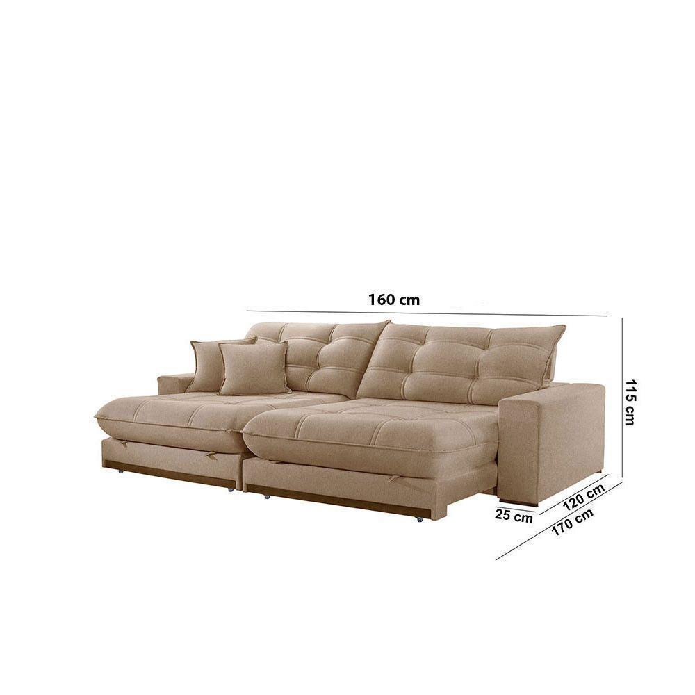 Sofá Duque Dois Módulos De 80cm B25cm Meu Sofá Online A226 Linho Bege - 4