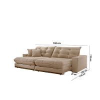 Sofá Duque Dois Módulos De 80cm B25cm Meu Sofá Online A226 Linho Bege