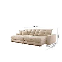 Sofá Duque Dois Módulos De 90cm B25cm Meu Sofá Online A294 Linho Creme - 3