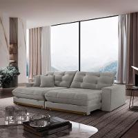 Sofá Duque Dois Módulos De 120cm B25cm Meu Sofá Online A230 Linho Cinza - 5