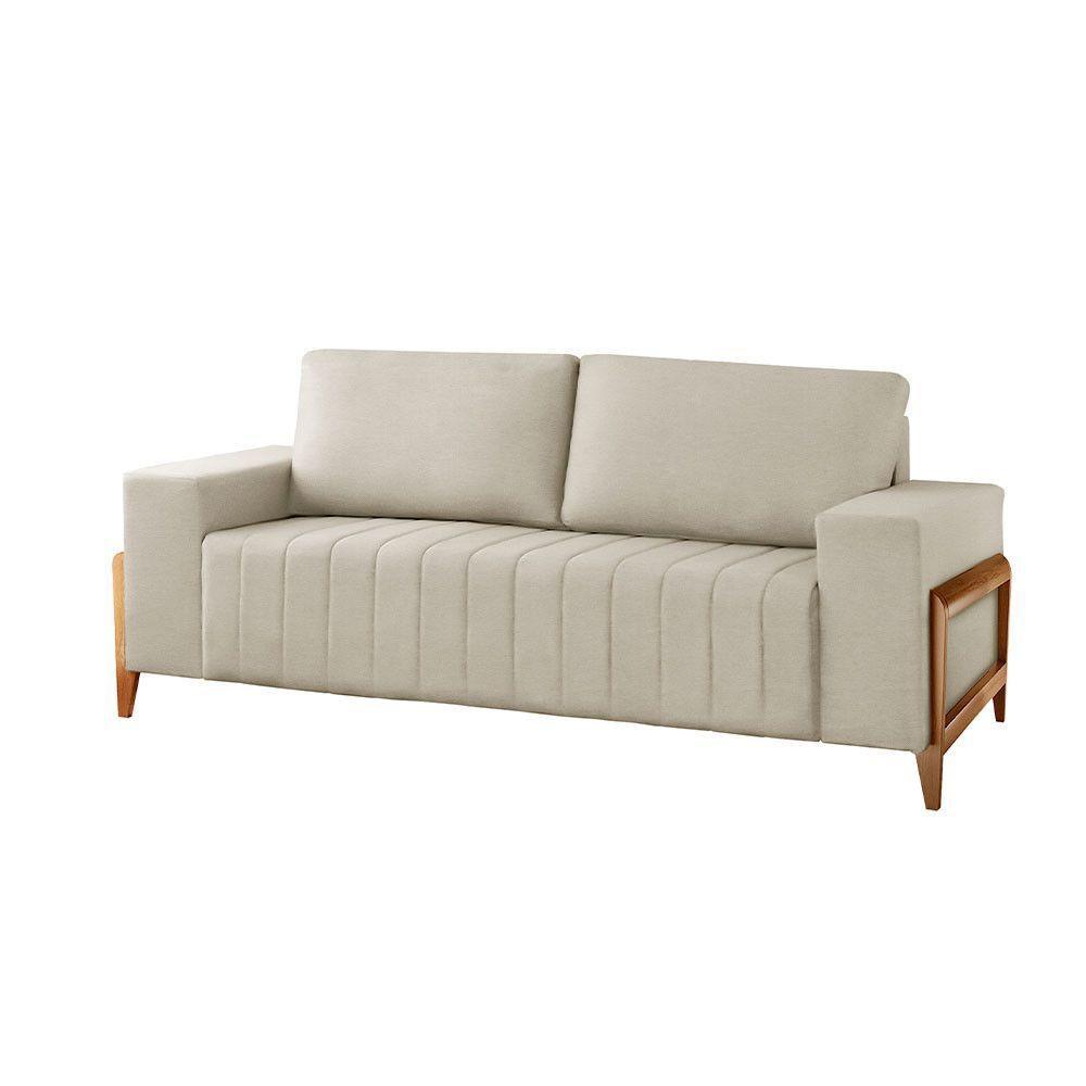 Sofá 2x3 Lugares Verona Meu Sofá Online A302 Linho Branco - 5