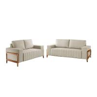 Sofá 2x3 Lugares Verona Meu Sofá Online A302 Linho Branco - 3