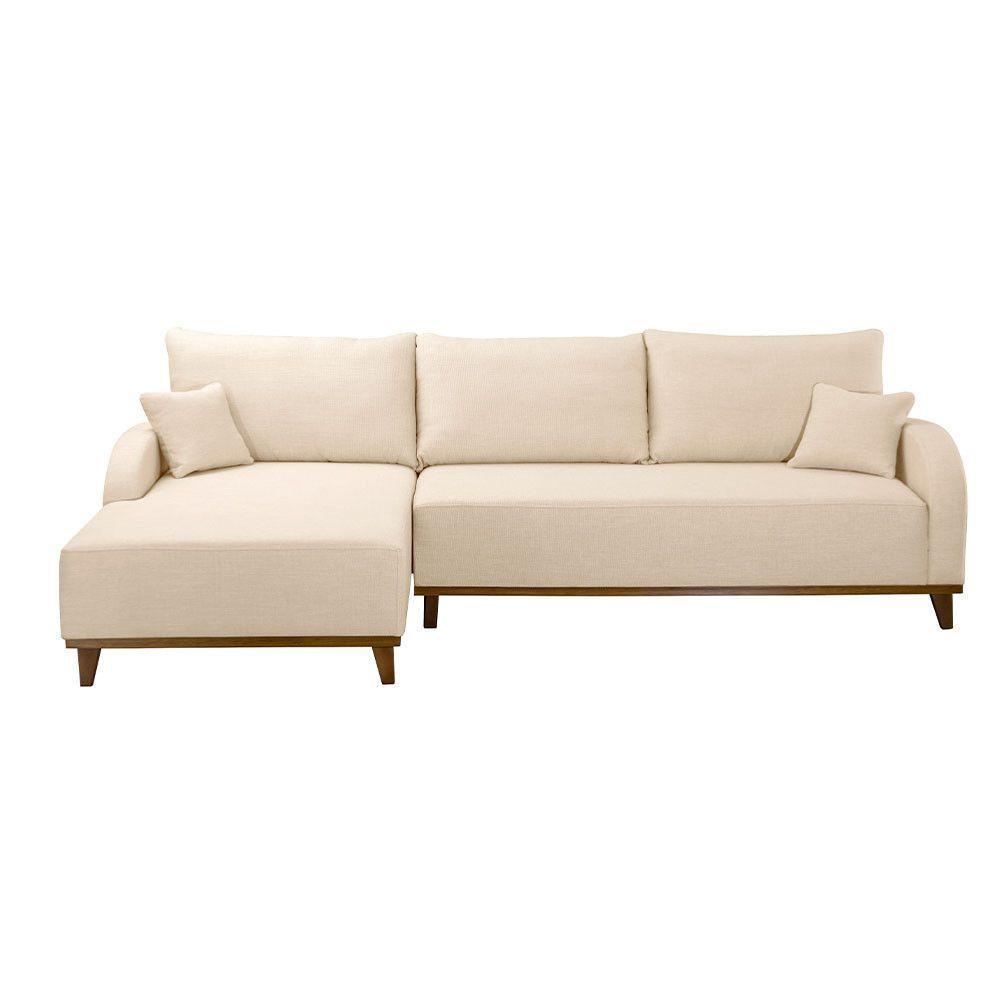 Sofá Albano Linho 300cm Chaise Lado Esquerdo Meu Sofá Online A294 Linho Creme - 3