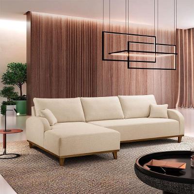 Sofá Albano Linho 300cm Chaise Lado Esquerdo Meu Sofá Online A294 Linho Creme