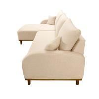 Sofá Albano Linho 300cm Chaise Lado Esquerdo Meu Sofá Online A294 Linho Creme