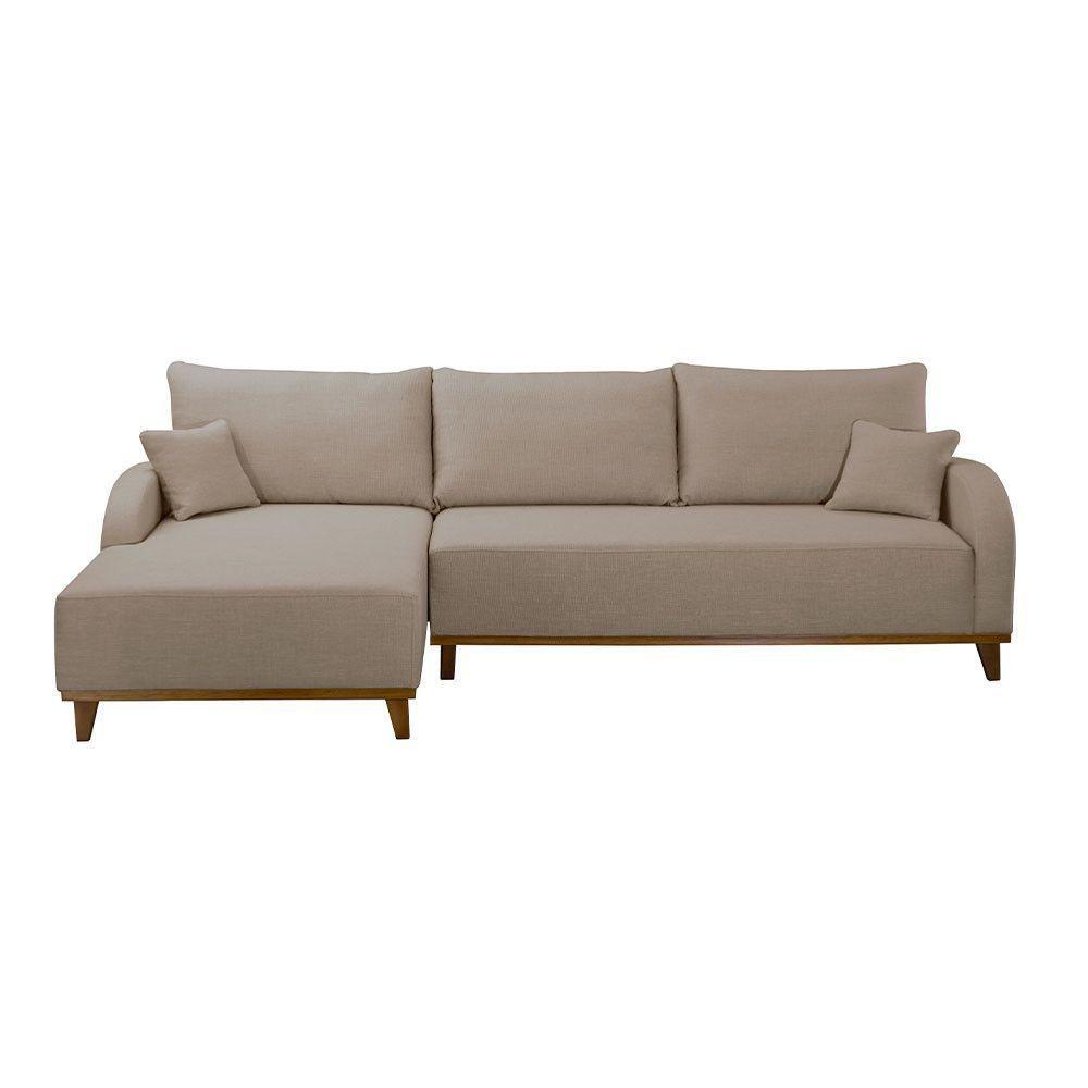 Sofá Albano Veludo 300 Chaise Lado Esquerdo Meu Sofá Online B002 Veludo Capuccino - 3