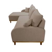 Sofá Albano Veludo 300 Chaise Lado Esquerdo Meu Sofá Online B002 Veludo Capuccino