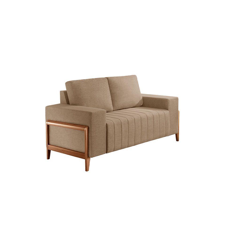 Sofá 2x3 Lugares Verona Meu Sofá Online A226 Linho Bege - 4