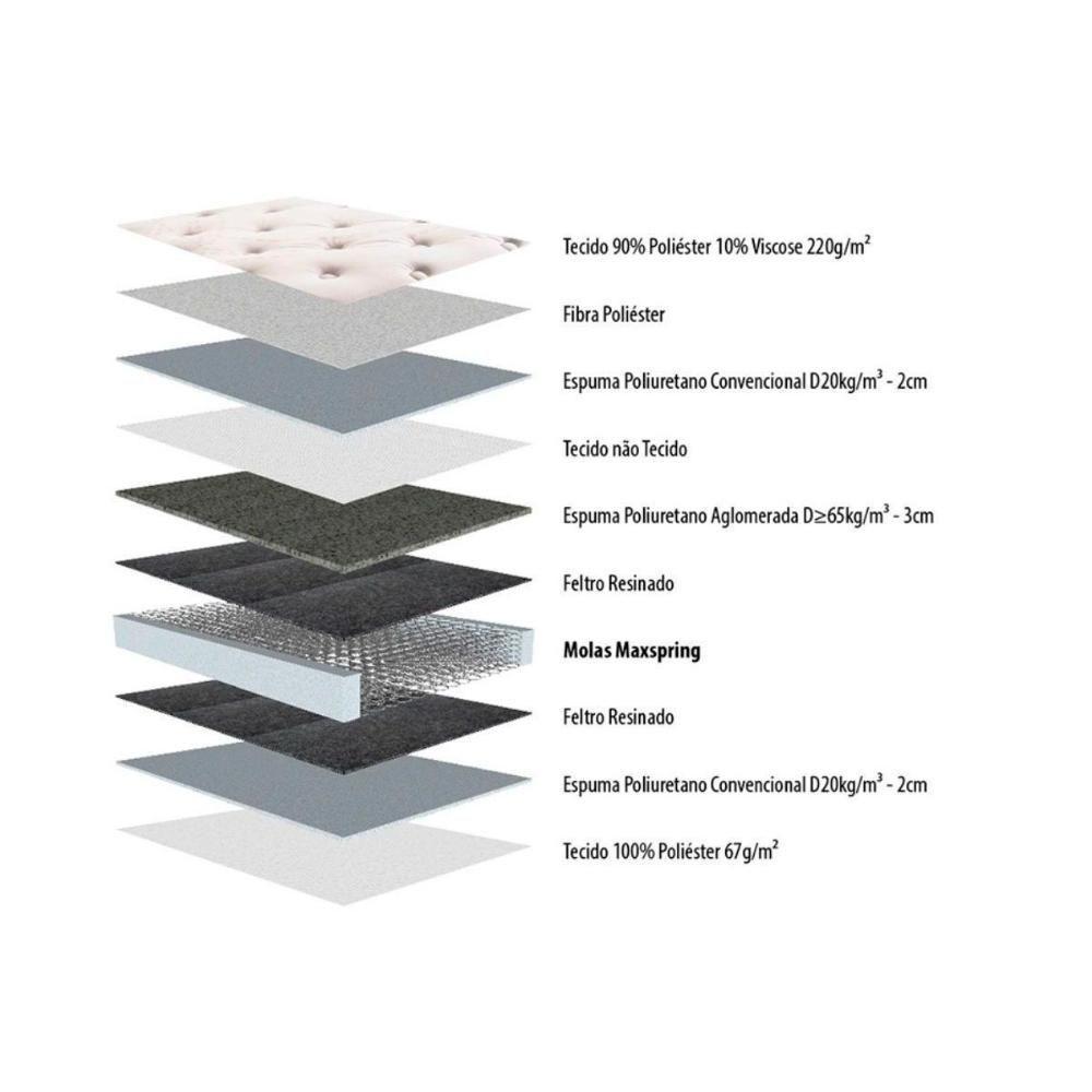 Cama Box Baú Queen: Colchão Molas Masterpocket Ensacadas Herval Maxspring Spain + Base Crc Suede Clean (158x198) - 4