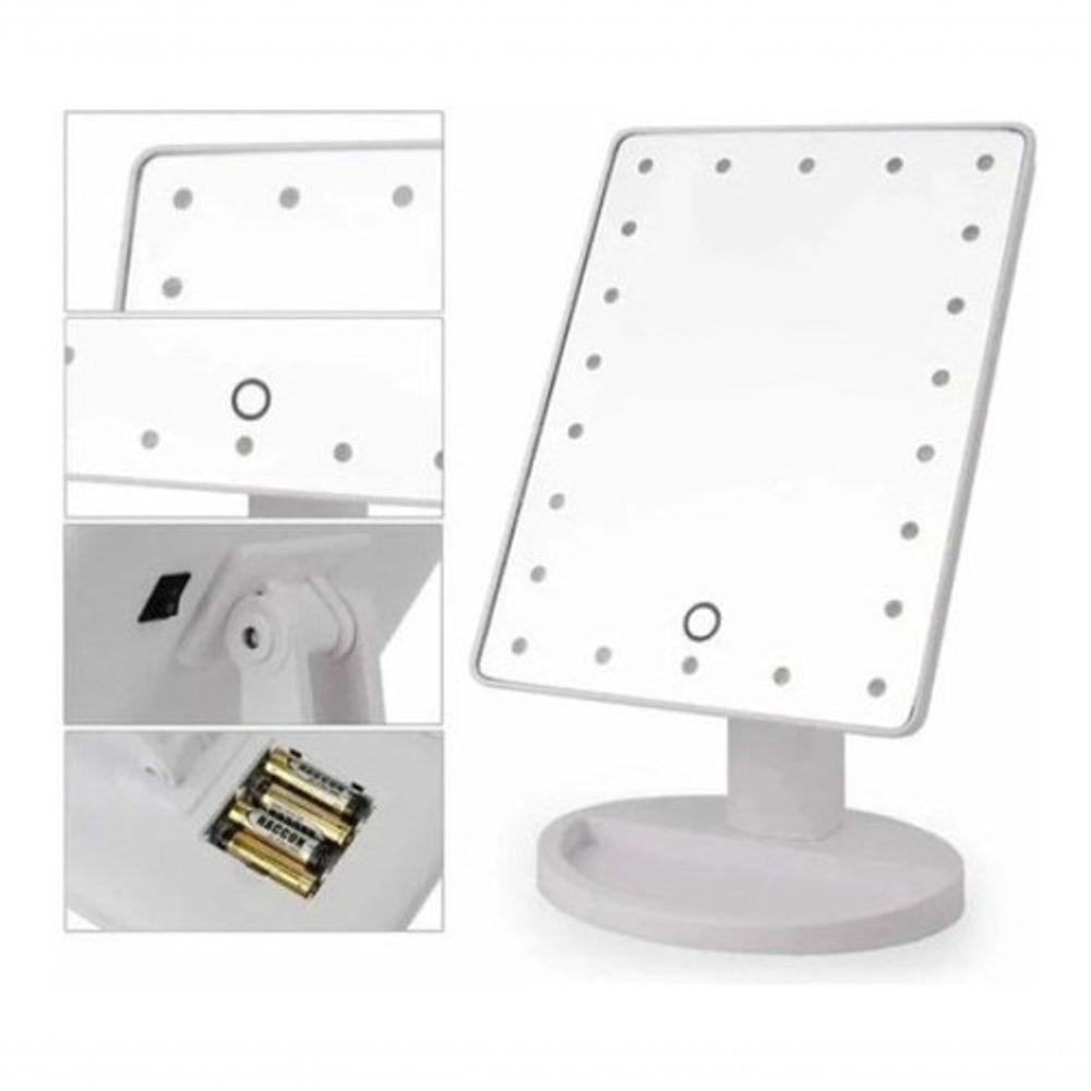 Espelho De Mesa Maquiagem Com 16 Leds Rotação Touch Screen - 1
