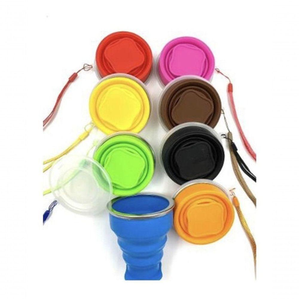 Kit Com 50 Copo De Silicone 200Ml Reutilizável Dobrável - 2