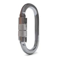Mosquetão Sideup Aço Oval Tripla Trava Automática 25kn Ce En Nbr Cromado - 1