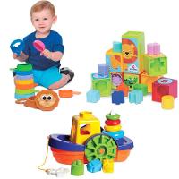 Kit De Brinquedos Didático Barco + Cubinhos 5 Em 1 + Empilha - 1