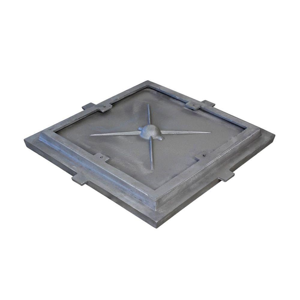 Tampa Tampão Chão Alumínio Dupla Vedação Rebaixado 60x60cm - 5