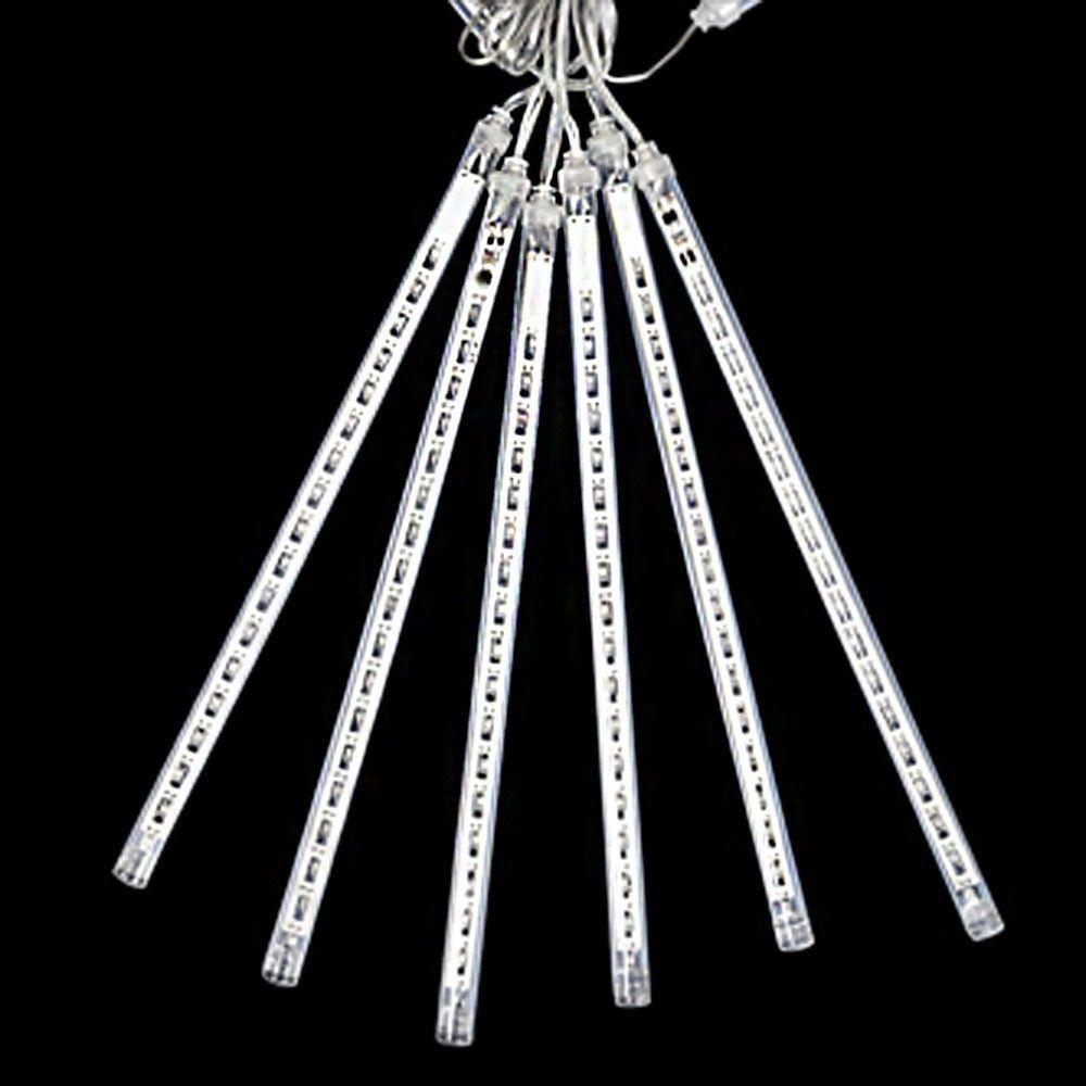 Cascata Chuva De Neve 180 Leds Natal 8 Tubos Enfeite Pisca Pisca Natalino Iluminaçao Decoraçao Queda Gelo - 2