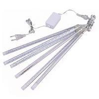 Cascata Chuva De Neve 180 Leds Natal 8 Tubos Enfeite Pisca Pisca Natalino Iluminaçao Decoraçao Queda Gelo