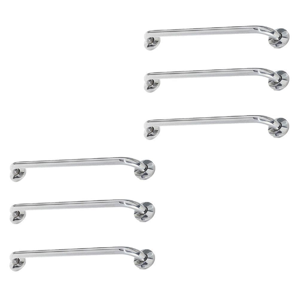 Alça Barra De Apoio 60cm Inox Segurança Kit 6 Unidades Banheiro Suporte Ajuda Gestante Idoso Resistente Acessibilidade Corrimao - 1