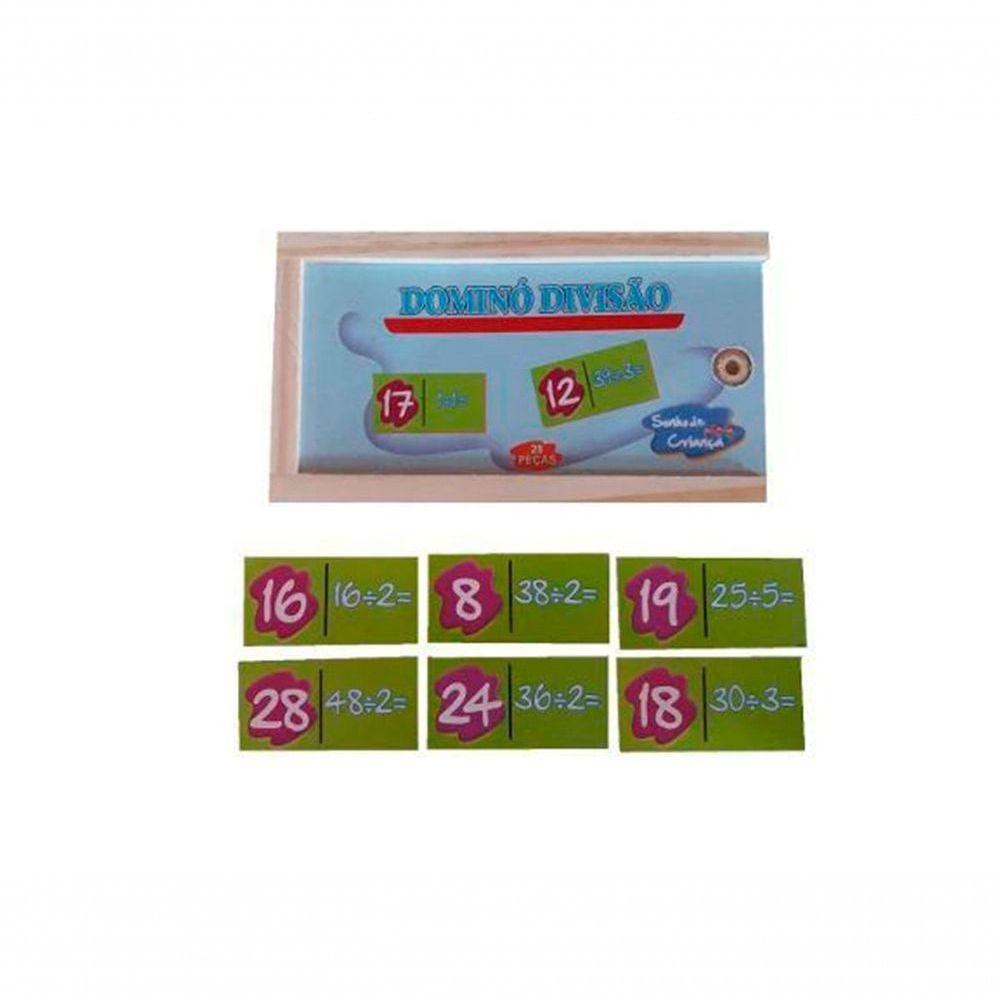 Jogo De Dominó Divisão Em Mdf 28 Peças - 1