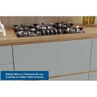 Kit Cozinha Modulada 6 Peças Rainha Gourmet 3 Aéreos + 2 Balcões + 1 Paneleiro C6p01 Branca Nature - 6