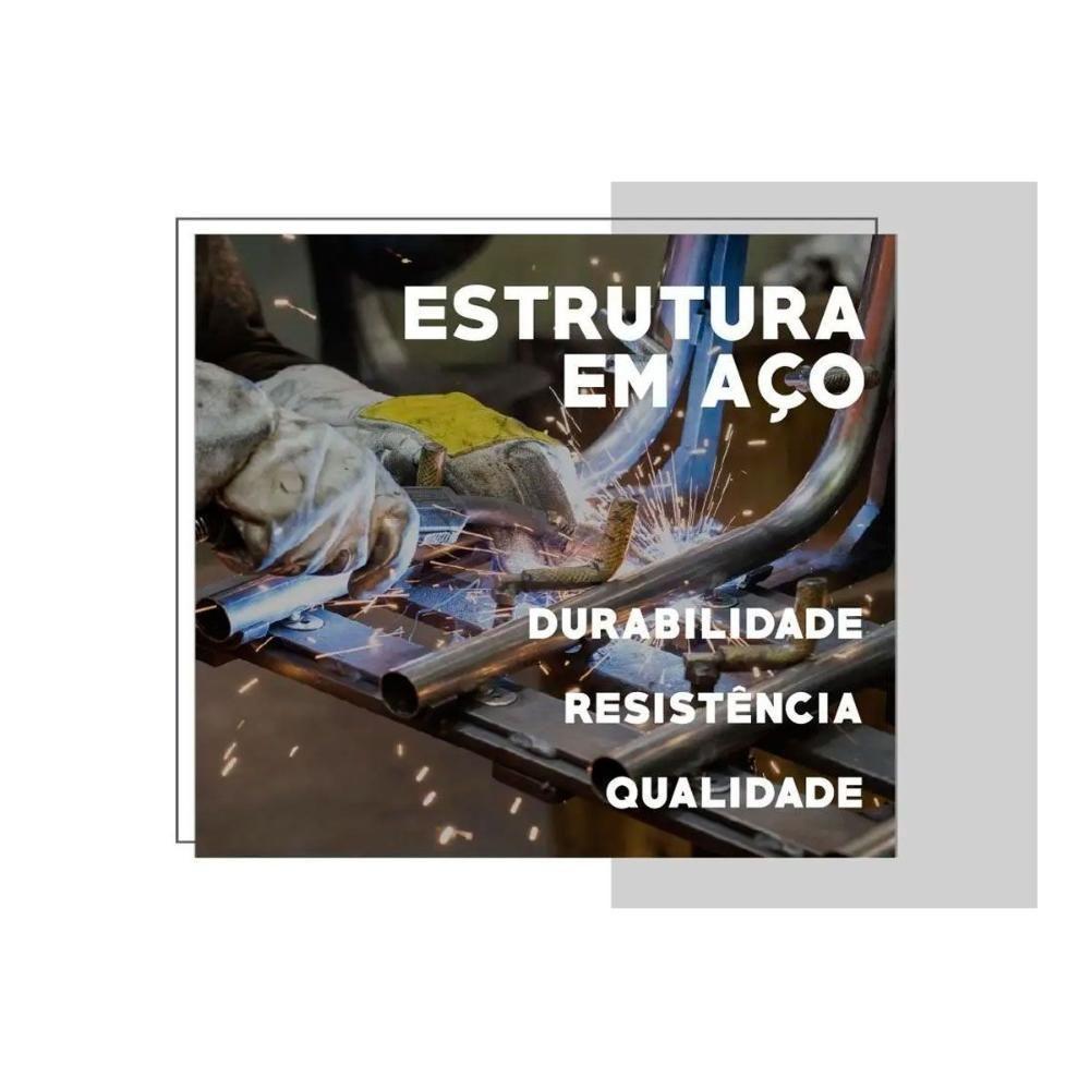 Kit 2 Cadeiras Sala Jantar Lux 1741 Aço 2 Uni Rose-linho Areia-courano Caramelo - Carraro - 6