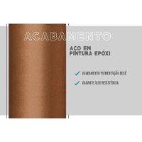 Kit 2 Cadeiras Sala Jantar Lux 1741 Aço 2 Uni Rose-linho Areia-courano Caramelo - Carraro - 7