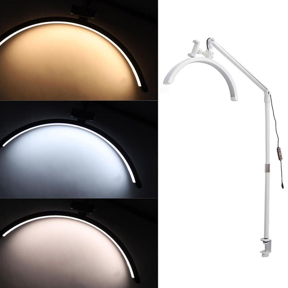 Luminaria Estetica 3 Tons Ajustavel Suporte Celular Spa Sobrancelha Cilios Limpeza Pele Estudio - 2