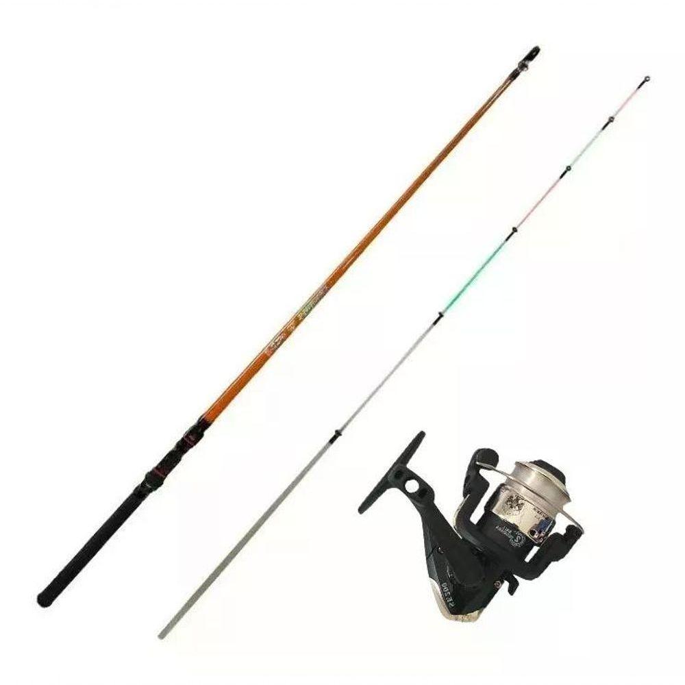 Vara De Pesca Premium 2,10m + Molinete Com Carretel De Linha - 1