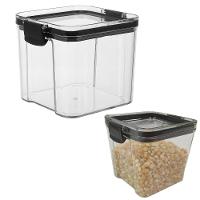 Pote Hermetico Conserva Tampa Veda Armazena 700ml Tempero Mantimento Alimento Acrilico Transparente - 1